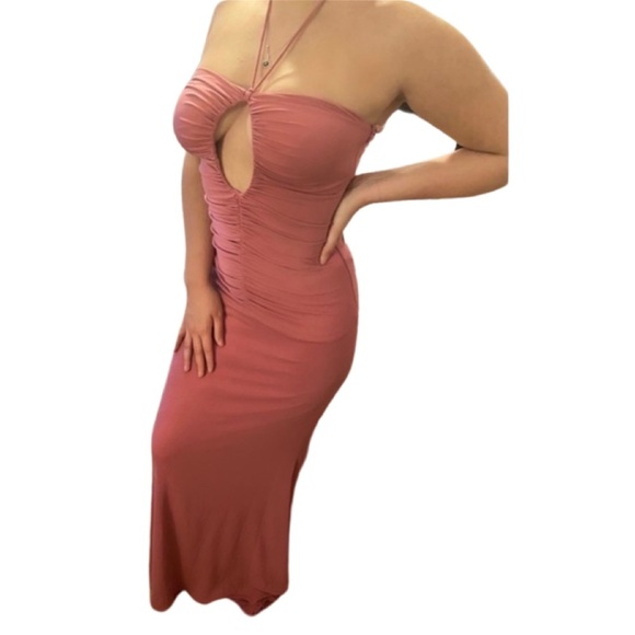 Jovani Halter Dress Pink - Picture 5 of 10